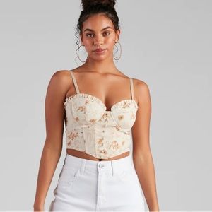 Windsor nude floral corset top